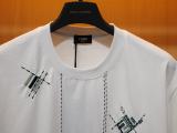 Fendi Fashion Embroidery FF T-shirt Couple Loose Casual Short Sleeves