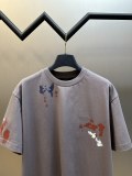 Louis Vuitton Retro Inkjet Logo Printed Short Sleeve Unisex Versatile Loose T-shirt