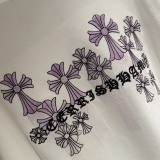 Chrome Hearts Fashion Embroidered Logo Round Neck T-shirt UV Color Change Casual Short Sleeve
