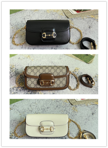 Gucci Classic Horseneck Buckle Saddle Bag Chain Cross Bag Size: 24x 13 x 5.5 CM