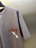 Louis Vuitton Retro Inkjet Logo Printed Short Sleeve Unisex Versatile Loose T-shirt