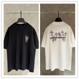 Chrome Hearts Fashion Embroidered Logo Round Neck T-shirt UV Color Change Casual Short Sleeve