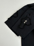 Chrome Hearts Fashion Patch Embroidered Cross T-shirt Couple Loose Casual Short Sleeve