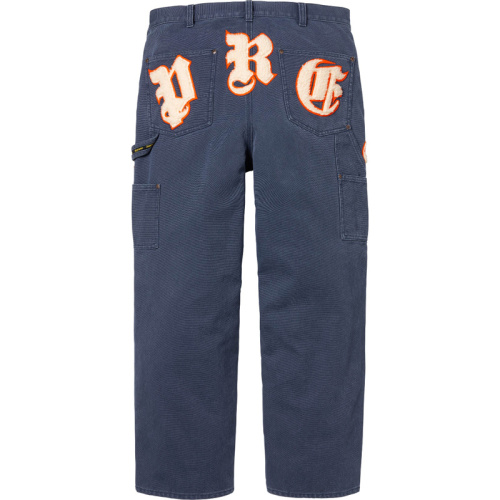 SUPERME Old English Canvas Double Knee Painter Pant Canvas Retro Font Pants