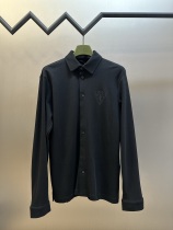 Gucci Classic Versatile Embroidered Logo Long Sleeve Shirt