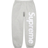 Supreme Satin Applique Sweatpants With Large Logo And Plush Cotton SweatpPants