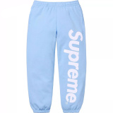 Supreme Satin Applique Sweatpants With Large Logo And Plush Cotton SweatpPants
