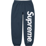 Supreme Satin Applique Sweatpants With Large Logo And Plush Cotton SweatpPants
