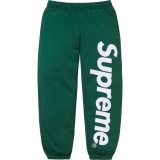 Supreme Satin Applique Sweatpants With Large Logo And Plush Cotton SweatpPants