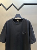 Dior Classic Simple Embroidered Logo Printed Short Sleeve Unisex Versatile Loose T-shirt
