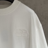 Balenciaga 26SS Fashion Embroidered Logo Round Neck T-shirt Couple Casual Loose Short Sleeve