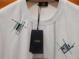 Fendi Fashion Embroidery FF T-shirt Couple Loose Casual Short Sleeves