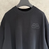 Balenciaga 26SS Fashion Embroidered Logo Round Neck T-shirt Couple Casual Loose Short Sleeve