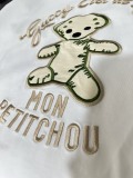 Gucci 26SSFashion Embroidered Bear Logo T-shirt Couple Casual Loose Short Sleeve