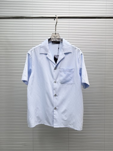 Louis Vuitton Fashion Versatile Dark Pattern Jacquard Short Sleeve Shirt Shorts Set
