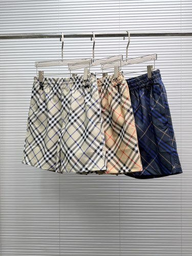 Burberry 26SS Classic Checkered Casual Versatile Drawstring Shorts