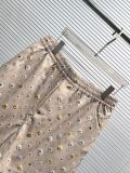 Louis Vuitton 26SS Fashion Logo Printed Casual Mulberry Silk Shirt Shorts Set