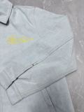 Louis Vuitton 26SS Unisex Fashion Embroidered Logo Zipper Long Sleeve Denim Coat