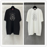 Gucci 26SSFashion Knight Badge Printed T-shirt Couple Versatile Casual Short Sleeve
