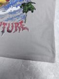 Balenciaga 26SS Fashion Hawaiian Sunset Printed T-shirt Couple Casual Oversize Short Sleeve