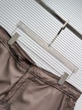 Louis Vuitton 26SS New Fashion Deep Brown Checkered Triangle Logo Casual Shorts