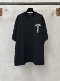 Chrome Hearts 26SS Fashion Embroidered Fusang Flower Sanskrit T-shirt Couple Casual Oversize Short Sleeve