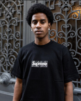 Supreme 19FW Bandana Box Logo Tee Cashew Blossom Bogo Short Sleeved T-shirt