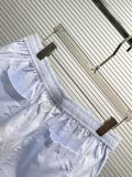 Louis Vuitton Fashion Versatile Dark Pattern Jacquard Short Sleeve Shirt Shorts Set