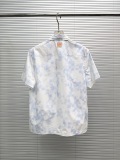 Louis Vuitton Fashion Versatile Chessboard Dark Pattern Jacquard Short Sleeve Shirt Shorts Set