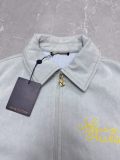 Louis Vuitton 26SS Unisex Fashion Embroidered Logo Zipper Long Sleeve Denim Coat