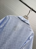 Louis Vuitton Fashion Versatile Chessboard Dark Pattern Jacquard Short Sleeve Shirt Shorts Set