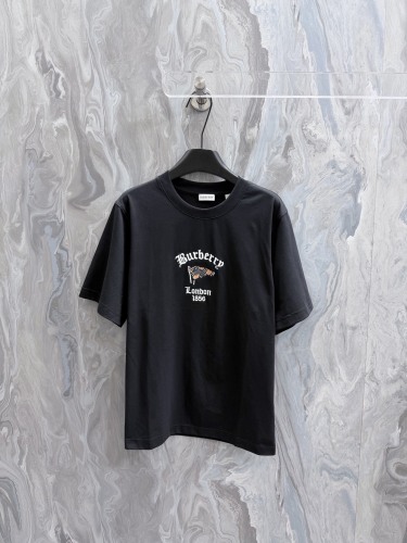 Burberry 26SS Fashion Embroidered Flag Logo Short Sleeve Unisex Casual Versatile T-shirt