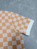 Louis Vuitton 26SS Unisex Fashion Hollowed Checkered Short Sleeved Polo Shirt