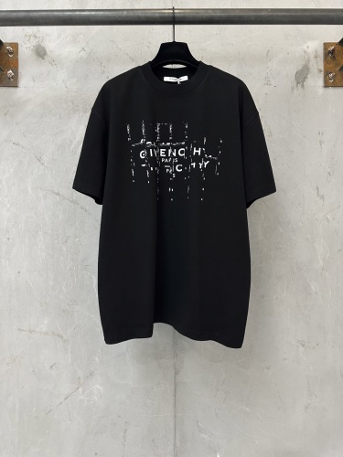 Givenchy 26SSFashion Broken Logo Printed T-shirt Couple Casual Oversize Short Sleeve