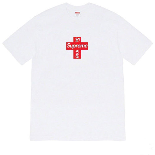 SUPREME CROSS BOX LOGO Classic Letter Cross Short Sleeve T-shirt