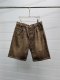 Louis Vuitton Fashion Retro Leather Label Washed Casual Cowboy Shorts
