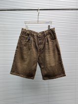 Louis Vuitton Fashion Retro Leather Label Washed Casual Cowboy Shorts Louis Vuitton Fashion Retro Leather Label Washed Casual Cowboy Shorts