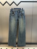 Gucci 26SS Fashion Retro Horseclip Washed Casual Jeans