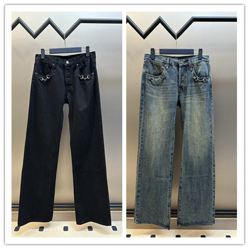 Gucci 26SS Fashion Retro Horseclip Washed Casual Jeans