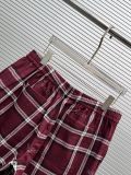 Gucci Classic Embroidered Logo Casual Versatile Checkered Shirt Shorts Set