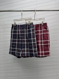 Gucci Classic Embroidered Logo Casual Versatile Checkered Shirt Shorts Set