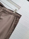 Louis Vuitton 26SS New Fashion Deep Brown Checkered Triangle Logo Casual Shorts