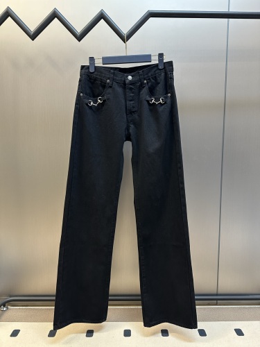 Gucci 26SS Fashion Retro Horseclip Washed Casual Jeans