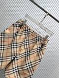 Burberry 26SS Classic Checkered Casual Versatile Drawstring Shorts
