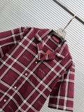 Gucci Classic Embroidered Logo Casual Versatile Checkered Shirt Shorts Set