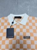 Louis Vuitton 26SS Unisex Fashion Hollowed Checkered Short Sleeved Polo Shirt