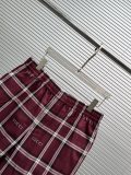 Gucci Classic Embroidered Logo Casual Versatile Checkered Shirt Shorts Set