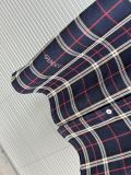 Gucci Classic Embroidered Logo Casual Versatile Checkered Shirt Shorts Set