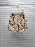 Burberry 26SS Classic Checkered Casual Versatile Drawstring Shorts