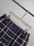 Gucci Classic Embroidered Logo Casual Versatile Checkered Shirt Shorts Set